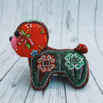 Dog Made Of Brocade Fabric