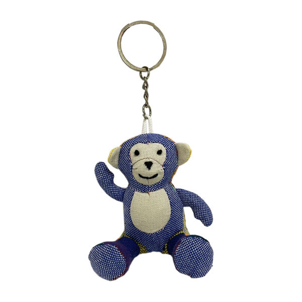 Monkey Keychain Made Of Brocade Fabric