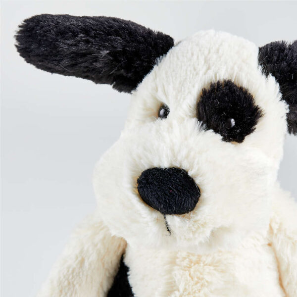 Bashful Black and Cream Puppy Kids Stuffed Animal