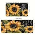 2 Piece Kitchen Rug Set -  Sunflower for Kitchen and Bathroom